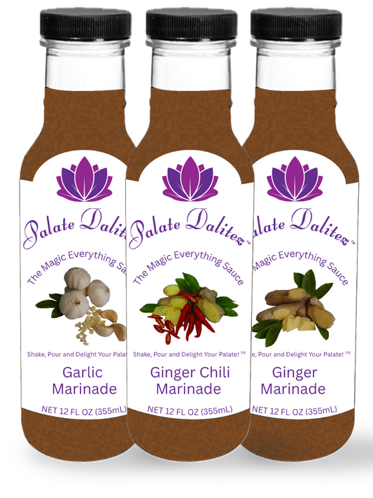 Marinade Variety Pack - Ginger Chili, Garlic, Ginger Marinade - 12 fl oz